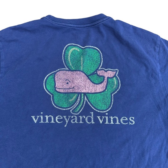 Vineyard Vines T Shirt Youth Short Sleeve Clover Preppy Blue Unisex Extr… - Picture 4 of 11